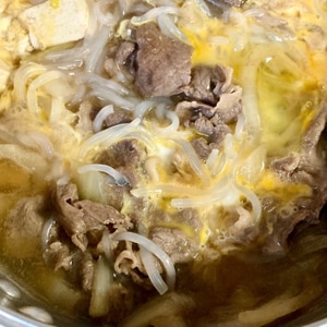 牛丼の残りで卵とじ